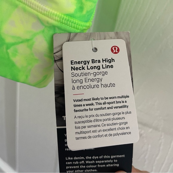 NWT lululemon Energy Bra High Neck Long Line - Picture 3 of 3